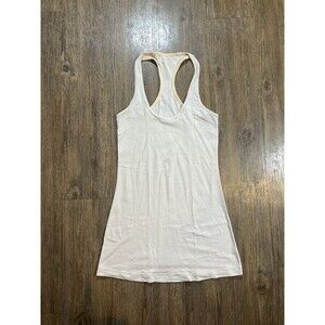 Lululemon Racerback Tank Top Womens Beige Stretch Pullover Size 4